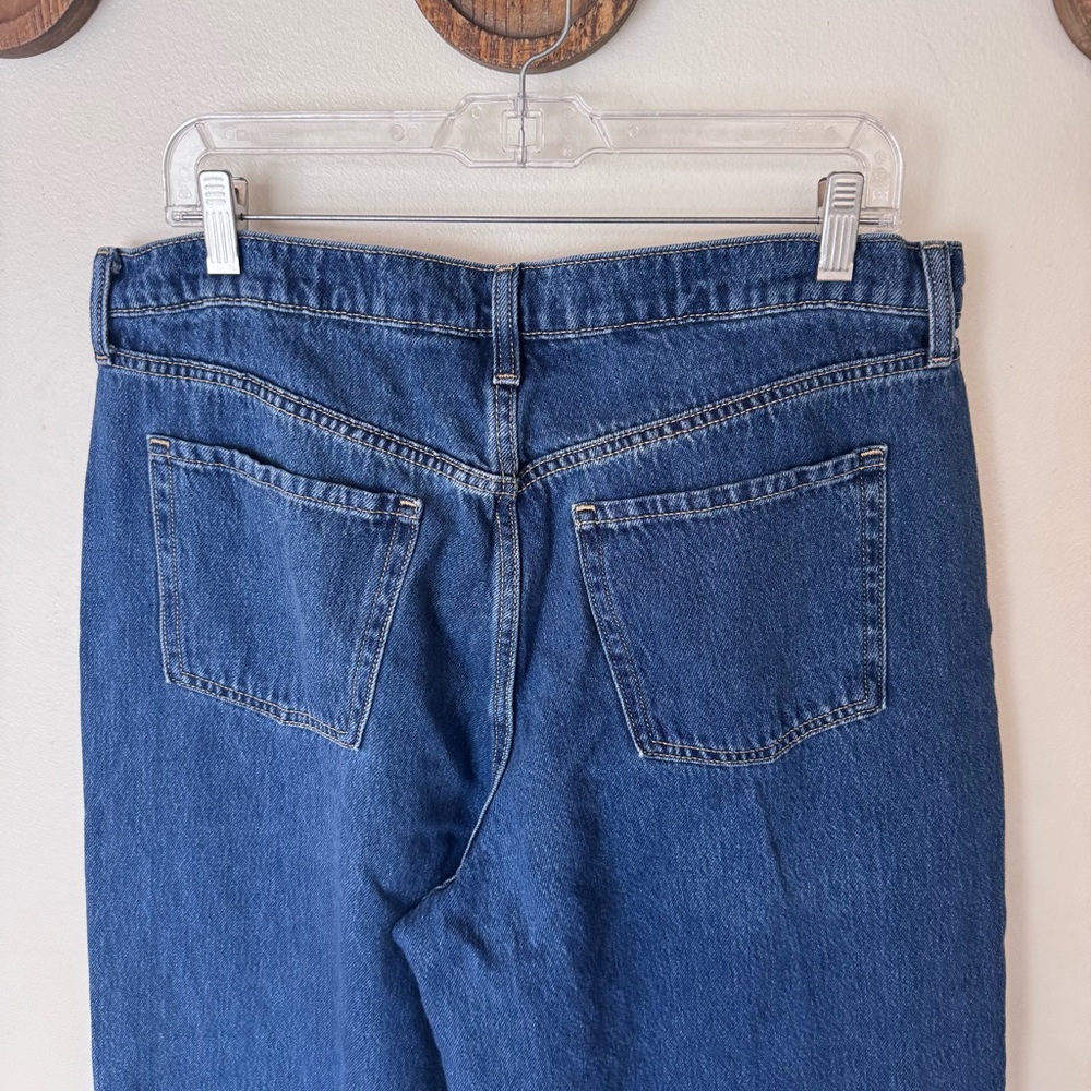 Old navy drapery denim high rise baggy Wide-Leg Denim Jeans size 14 - Picture 7 of 8